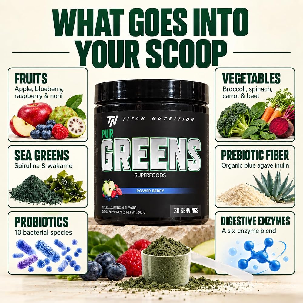 Titan Nutrition Purgreens Power Berry - 8.4 oz - image 3