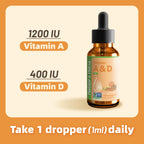 Nature's Nutra Vitamin A & D Liquid Drops for Kids - 2 Fl Oz - image 3
