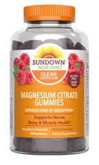 Sundown Magnesium Citrate Gummies Raspberry Flavored - 60 Count