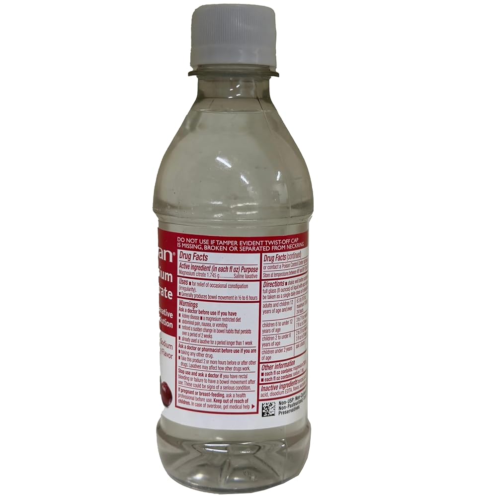 Swan Magnesium Citrate Oral Laxative Solution Cherry Flavor - 2 x 10 Fl Oz - image 3