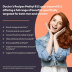 Doctor's Recipes Vitamin B12 Sublingual Methylcobalamin 5000 mcg - 120 Tablets - image 3