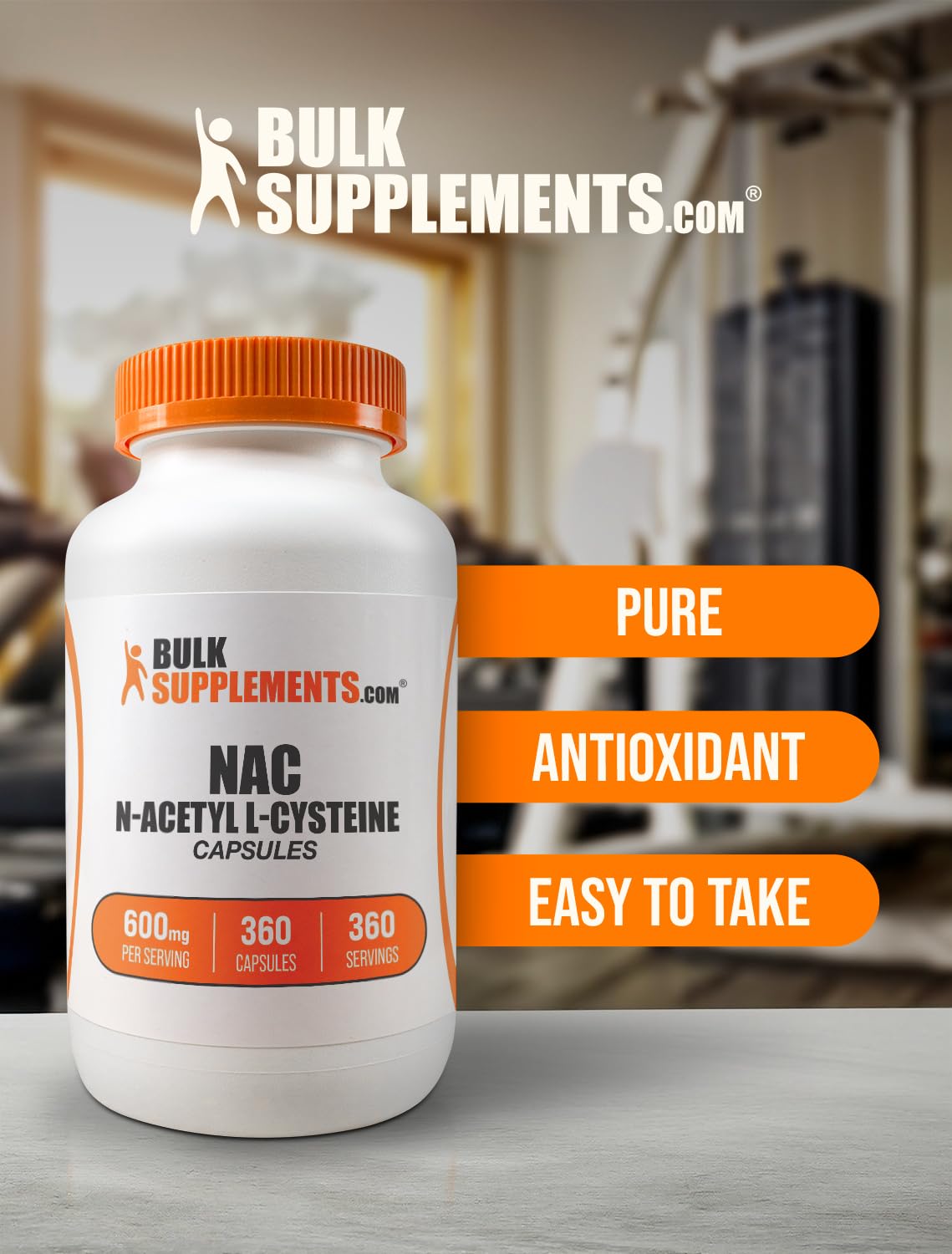 BulkSupplements N-Acetyl L-Cysteine 600mg - 360 Capsules - image 4