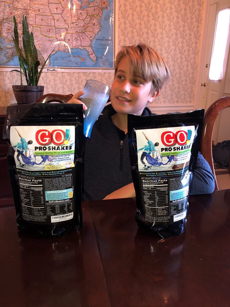 Skinny Jane GO Pro Shakes Kids & Teens Protein Powder Chocolate - 453g - image 3