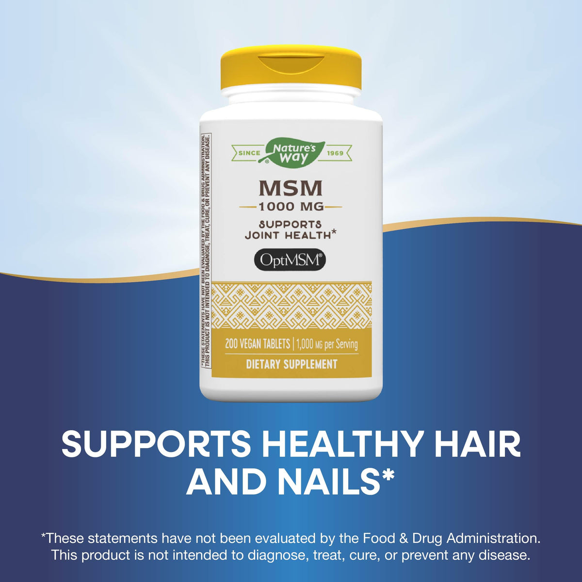 Nature's Way MSM 1000 mg Joint Health Supplement - 200 Tablets - image 4