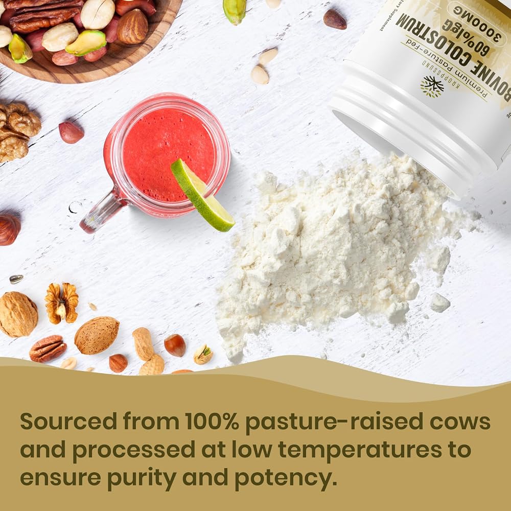 Kroppssund Bovine Colostrum Powder 3000 mg 65% IgG - 50 Servings - image 3