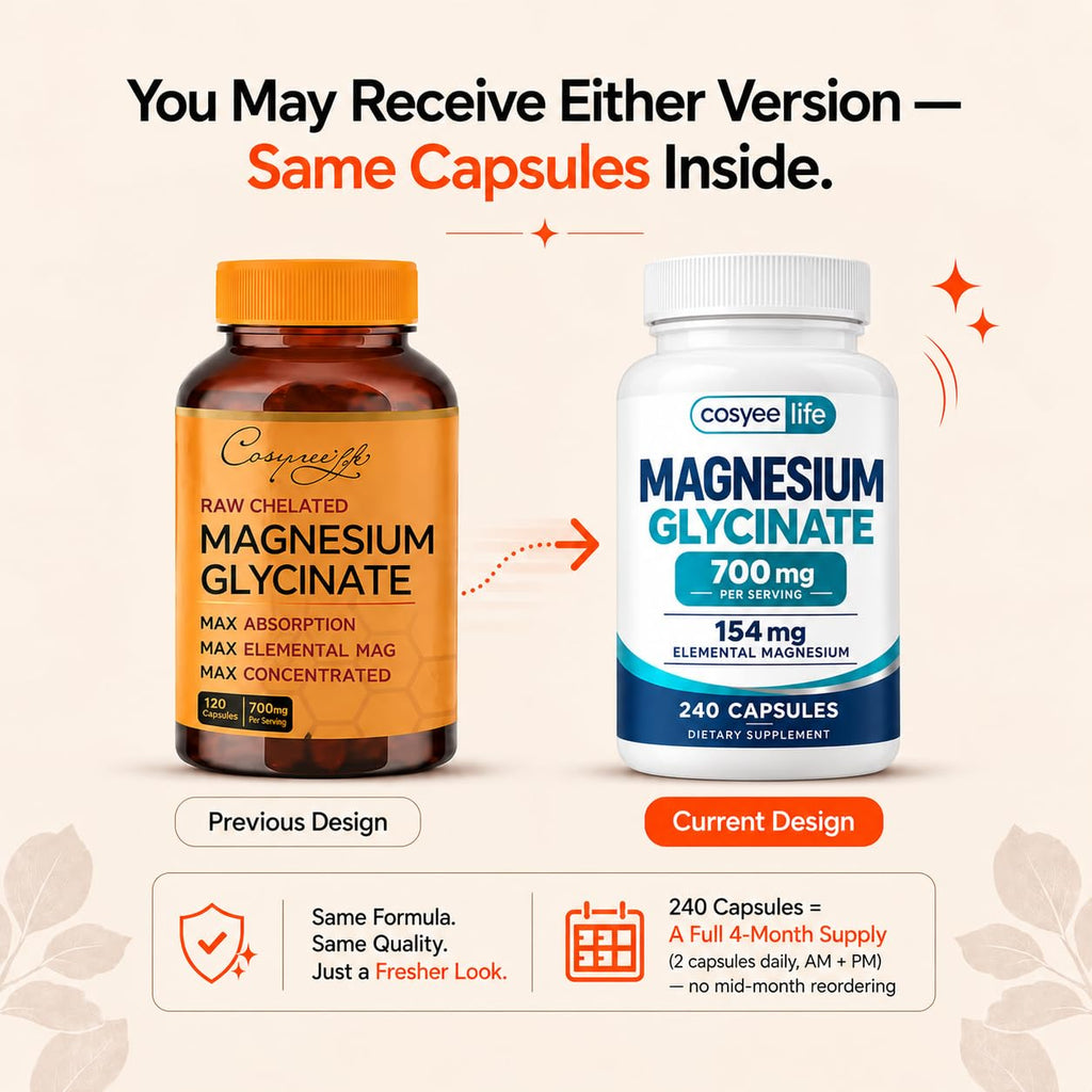 Cosynee Magnesium Glycinate 700mg - 240 Capsules - image 6