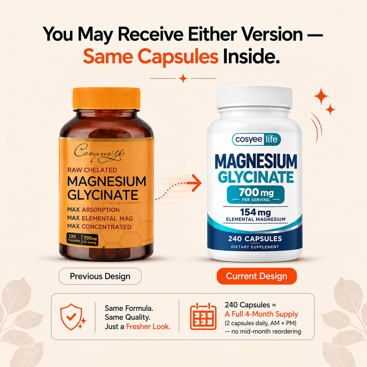 Cosynee Magnesium Glycinate 700mg - 240 Capsules - image 6