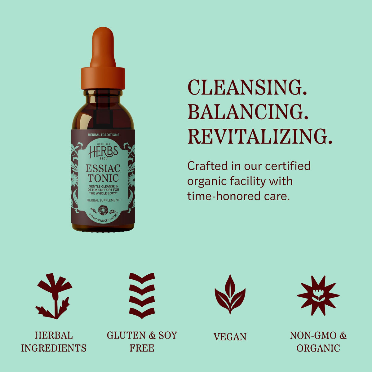 Herbs Etc. Essiac Tonic Classic Liquid Extract - 4 fl oz - image 6