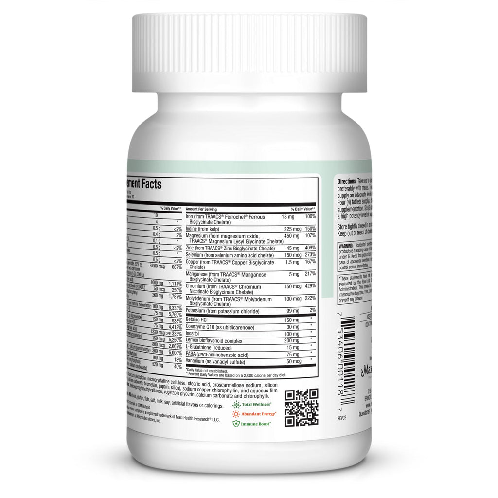 Maxi Health Supreme - High Potency Multivitamin & Mineral Supplement