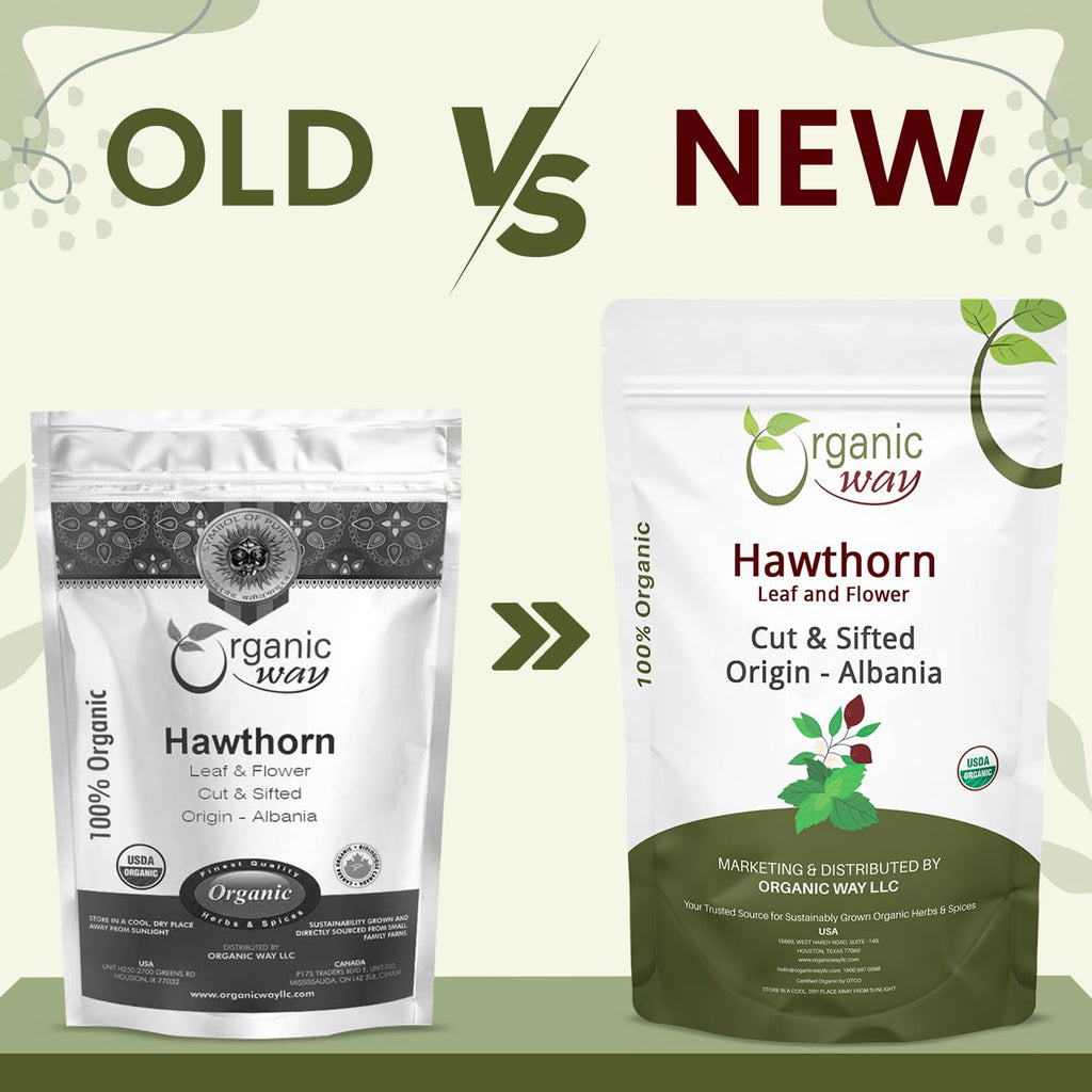 Organic Way Hawthorn Leaf and Flower Cut & Sifted (Crataegus