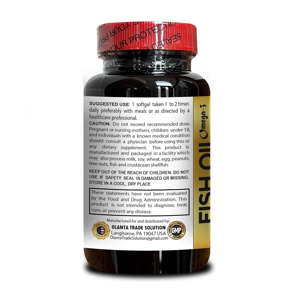 OLANTA Wild Alaskan Salmon Oil Omega-3 Fish Oil - 60 Softgels - image 2