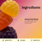 VITA GLOBE Vitamin D3 Gummies 2000 IU with Zinc & Echinacea - 120 Count - image 3