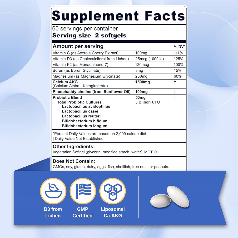 Nextdia Liposomal Calcium AKG Supplement 1500mg