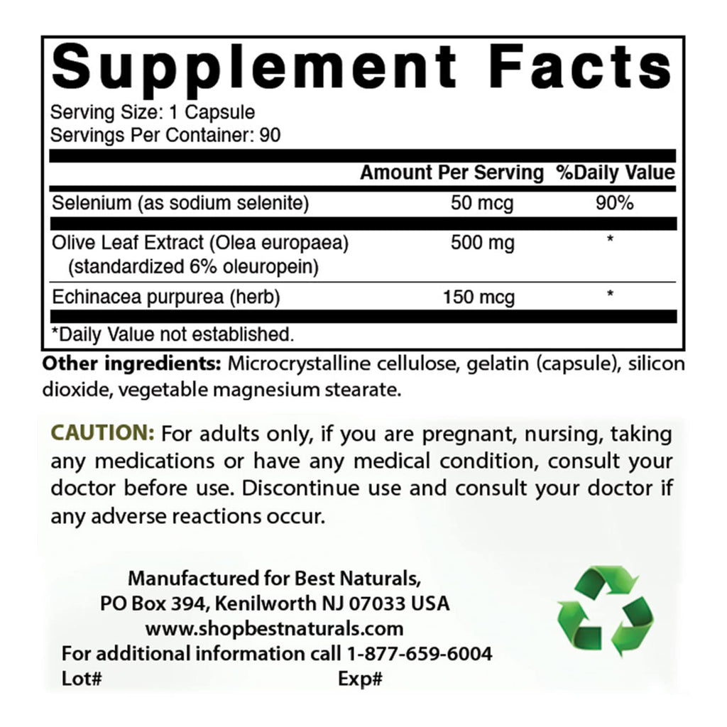 Best Naturals Olive Leaf Extract 700mg - 180 Capsules (2 Pack) - image 2