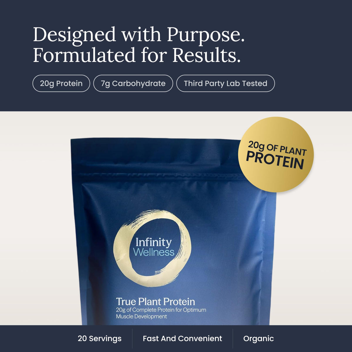 Infinity Greens True Plant Protein Powder - 580g - image 5