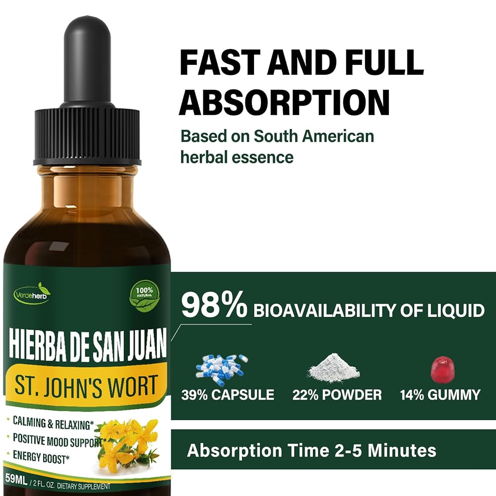 Verdeherb St. John's Wort Herb Drops for Mood Support - 2 Fl Oz - image 4