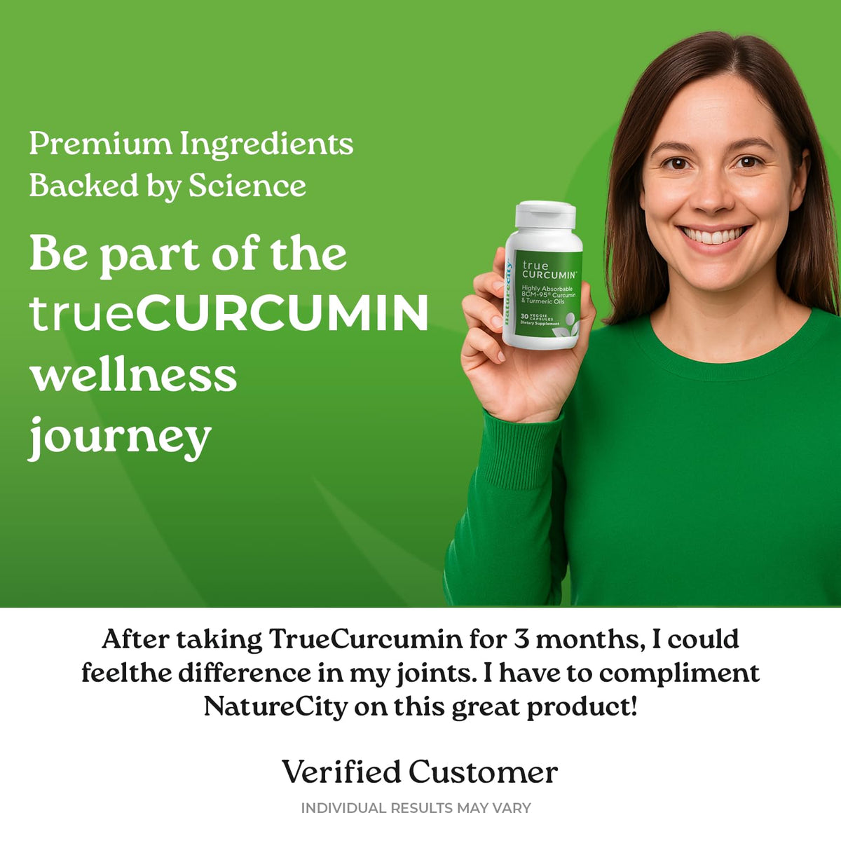 NatureCity True-Curcumin Turmeric Capsules Joint Support - 60 Count - image 8
