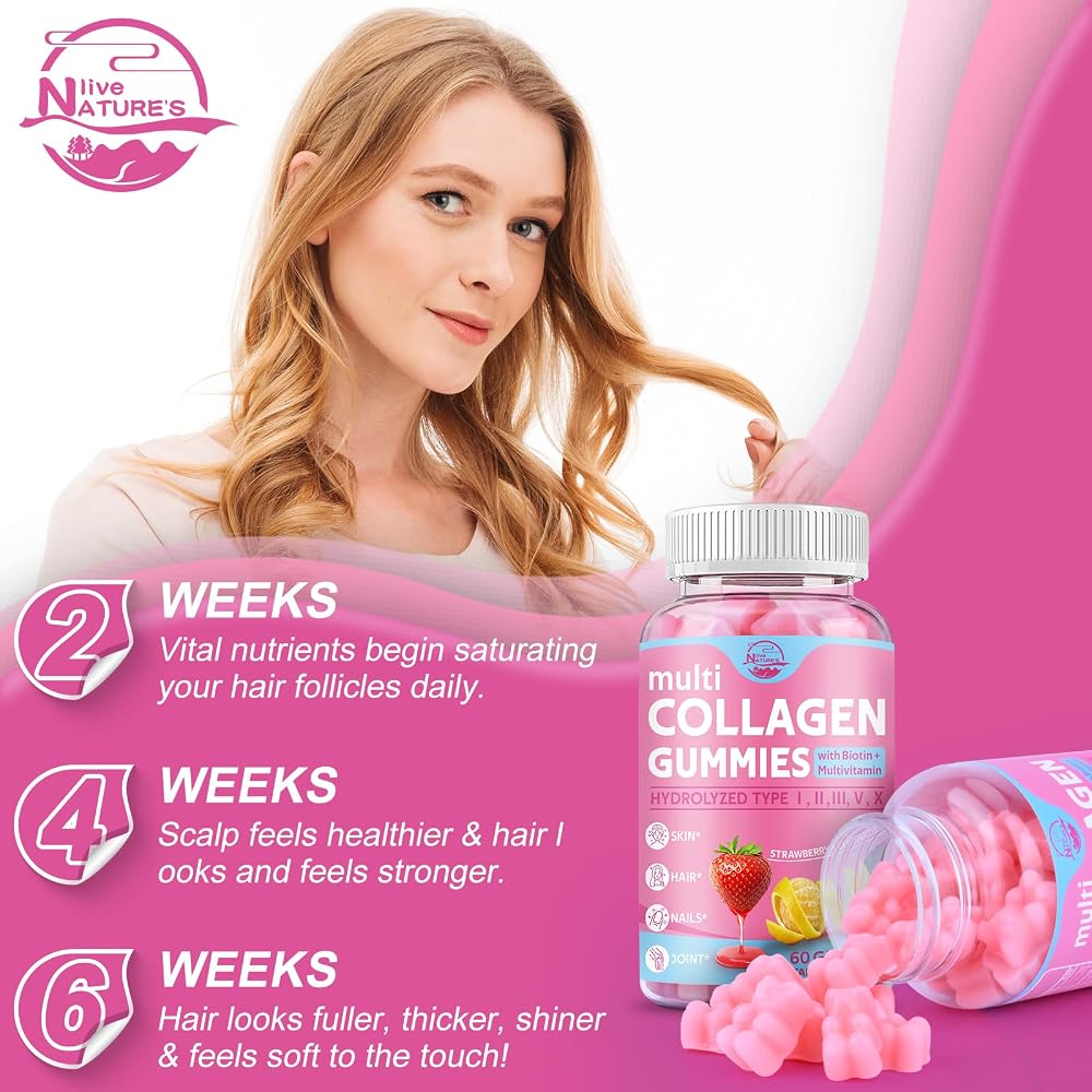 Nature's live Multi Collagen Peptides Gummies