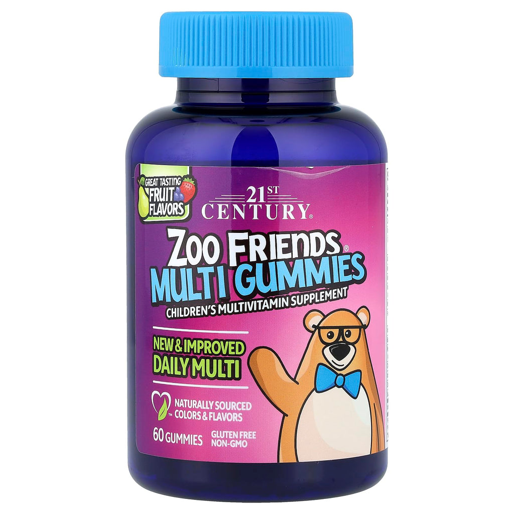 21st Century Zoo Friends Multi Gummies Fruit - 60 Count