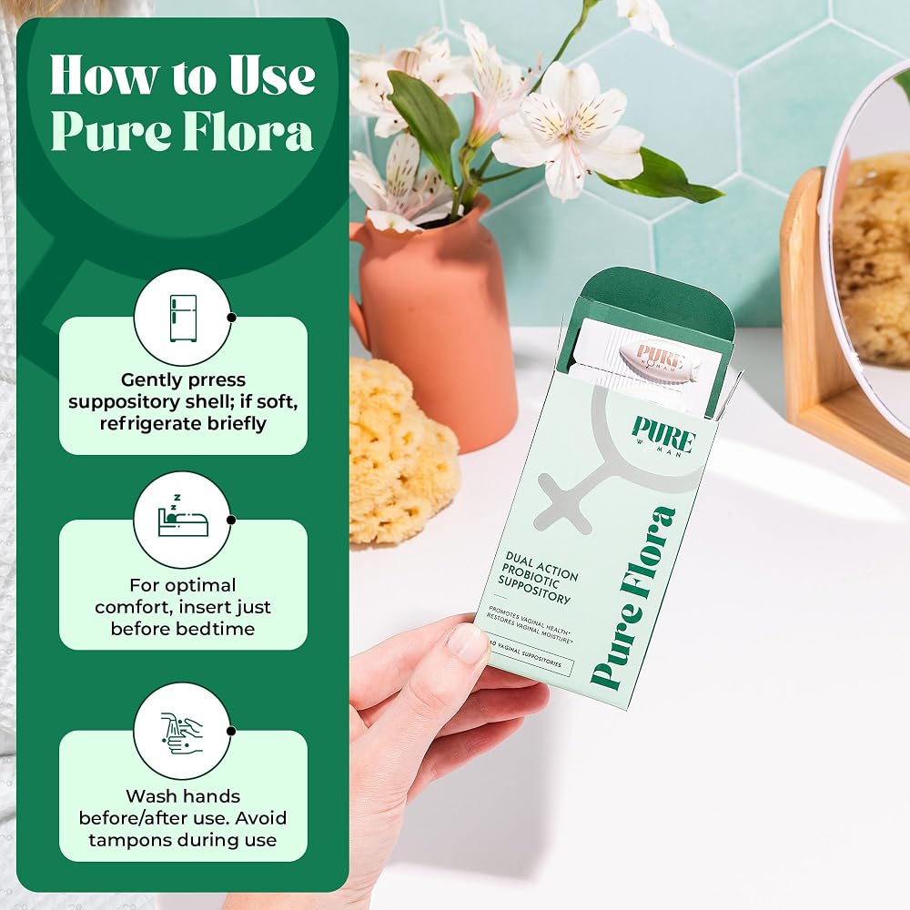 Pure Woman Pure Flora Vaginal Probiotic Suppository - 10 Count - image 7