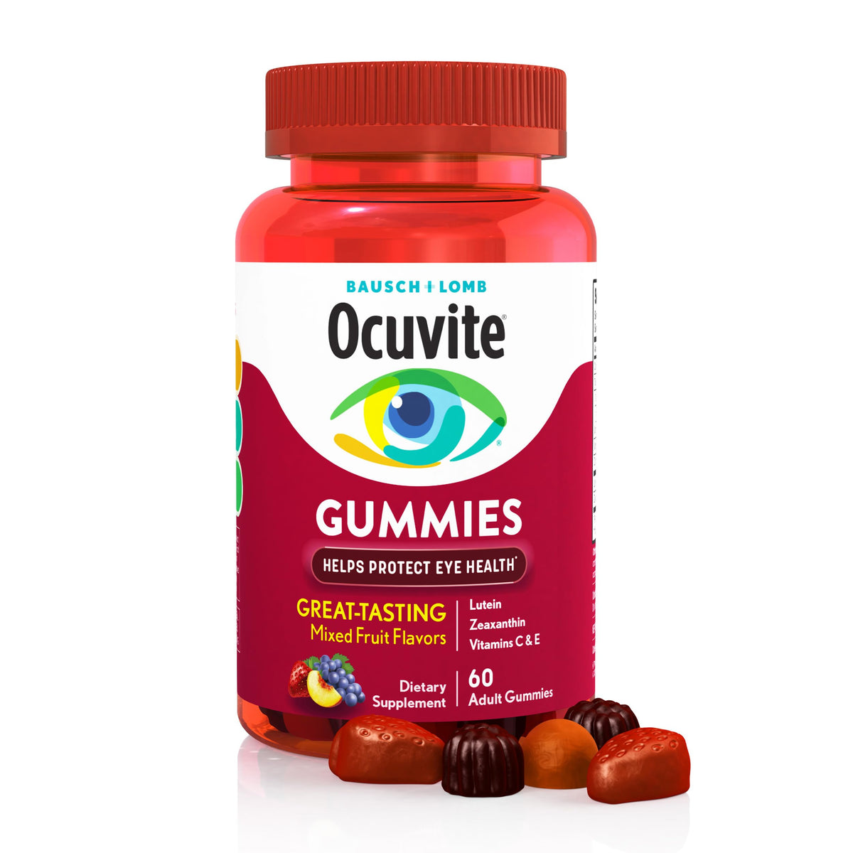 Ocuvite Eye Vitamin & Mineral Gummies for Vision Support - 60 Gummies