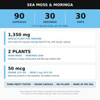 Alkaline Herb Sea Moss & Moringa Supplement - 90 Capsules - image 3