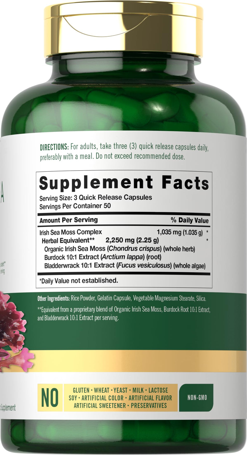 Carlyle Irish Sea Moss Capsules - 150 Count - image 2