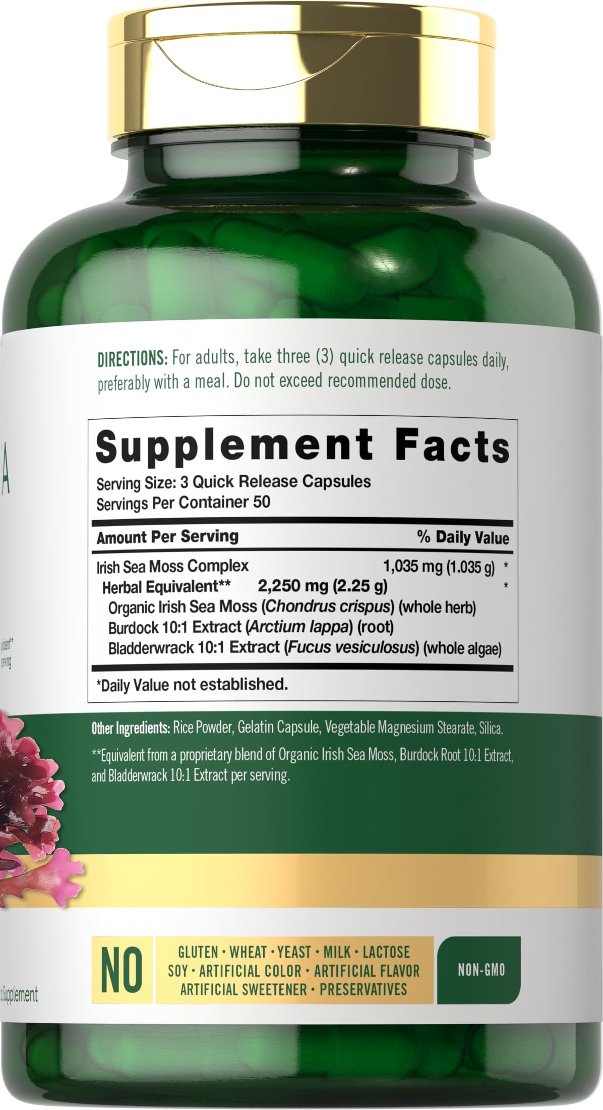 Carlyle Irish Sea Moss Capsules - 150 Count - image 2