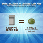 Good Day Chocolate Melatonin 3 mg Sleep Aid - 80 Count - image 4