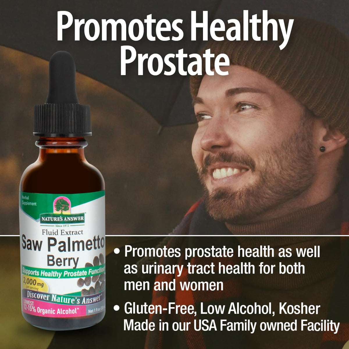 Nature's Answer Saw Palmetto Extract Liquid - 1 Fl Oz - image 3