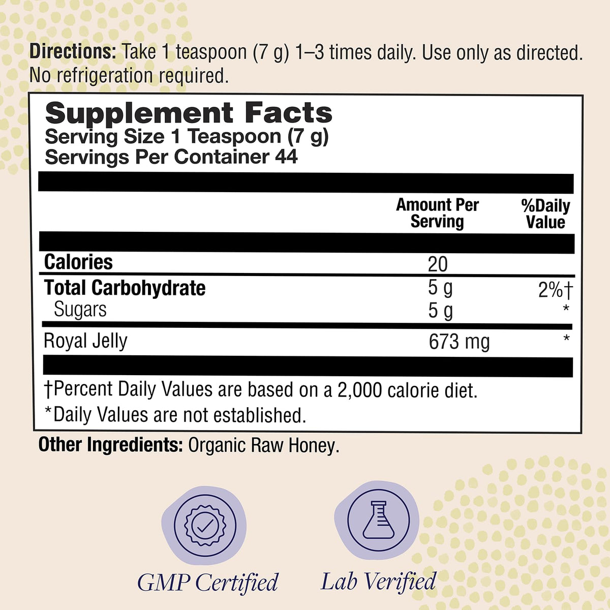 Zand Bee Therapy Royal Jelly in Raw Honey - 44 Servings - image 4