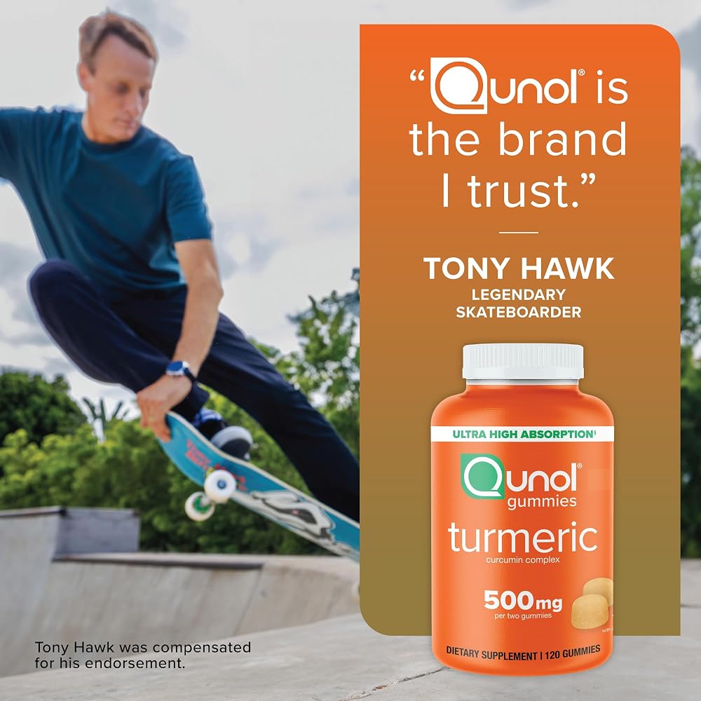 Qunol Turmeric 500mg Gummy, Ultra High Absorption - 120 Gummies - image 4