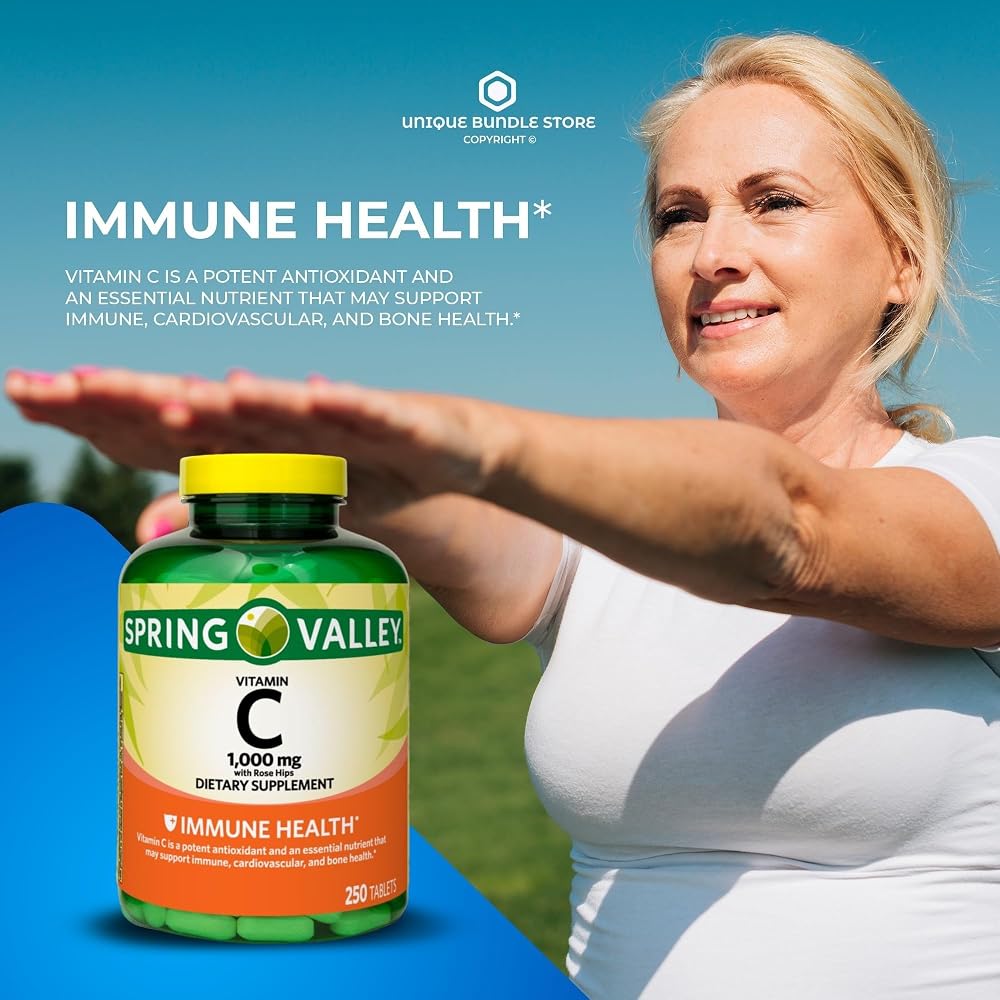 Unique Bundle Vitamin C 1000mg with Rose Hips - 750 Tablets - image 2