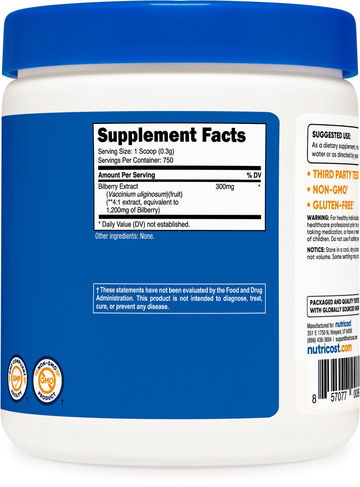 Nutricost Bilberry Powder 4:1 Extract - 250 Grams - image 4