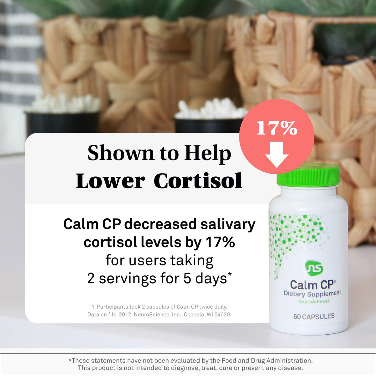 NeuroScience Calm CP Neuro Adrenal Support - 60 Capsules - image 4