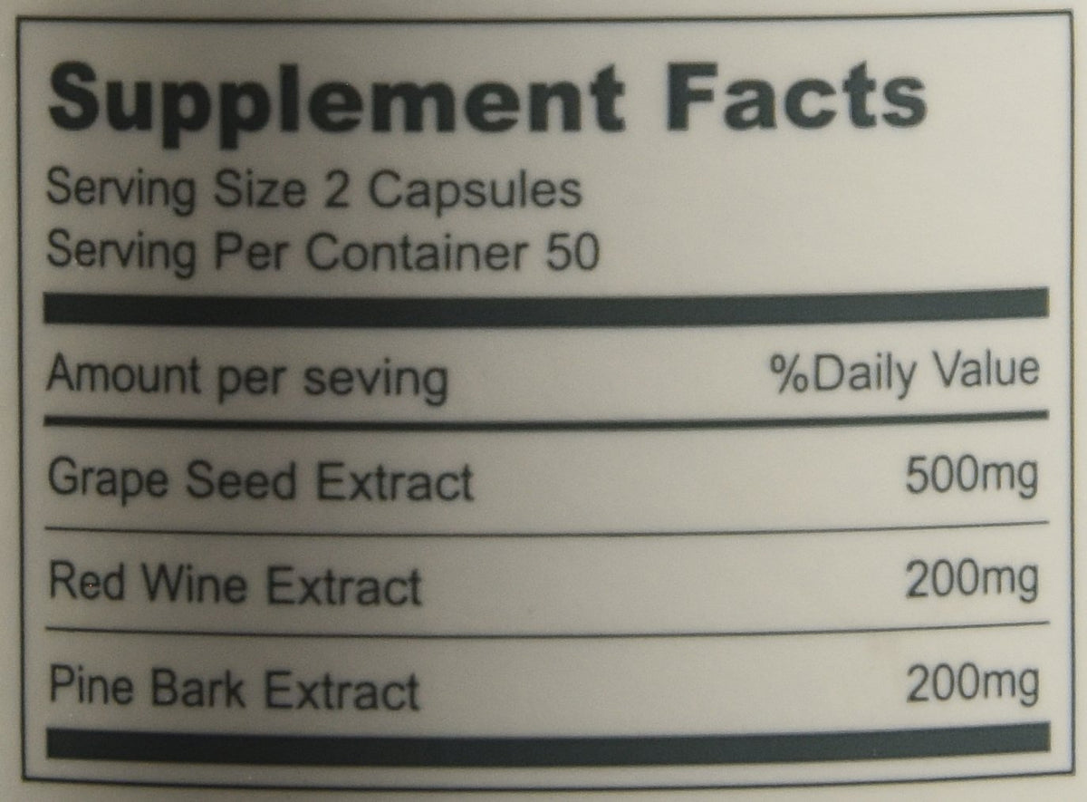 All Nature Super OPC Plus Grape Seed Extract - 100 Capsules - image 4