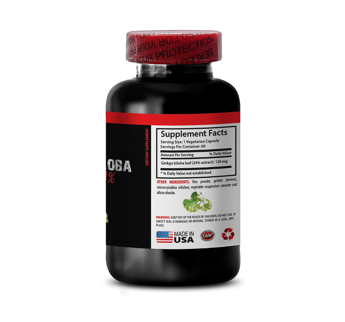 VIP Vitamins Ginkgo Biloba 120mg Brain Supplement - 60 Capsules - image 4