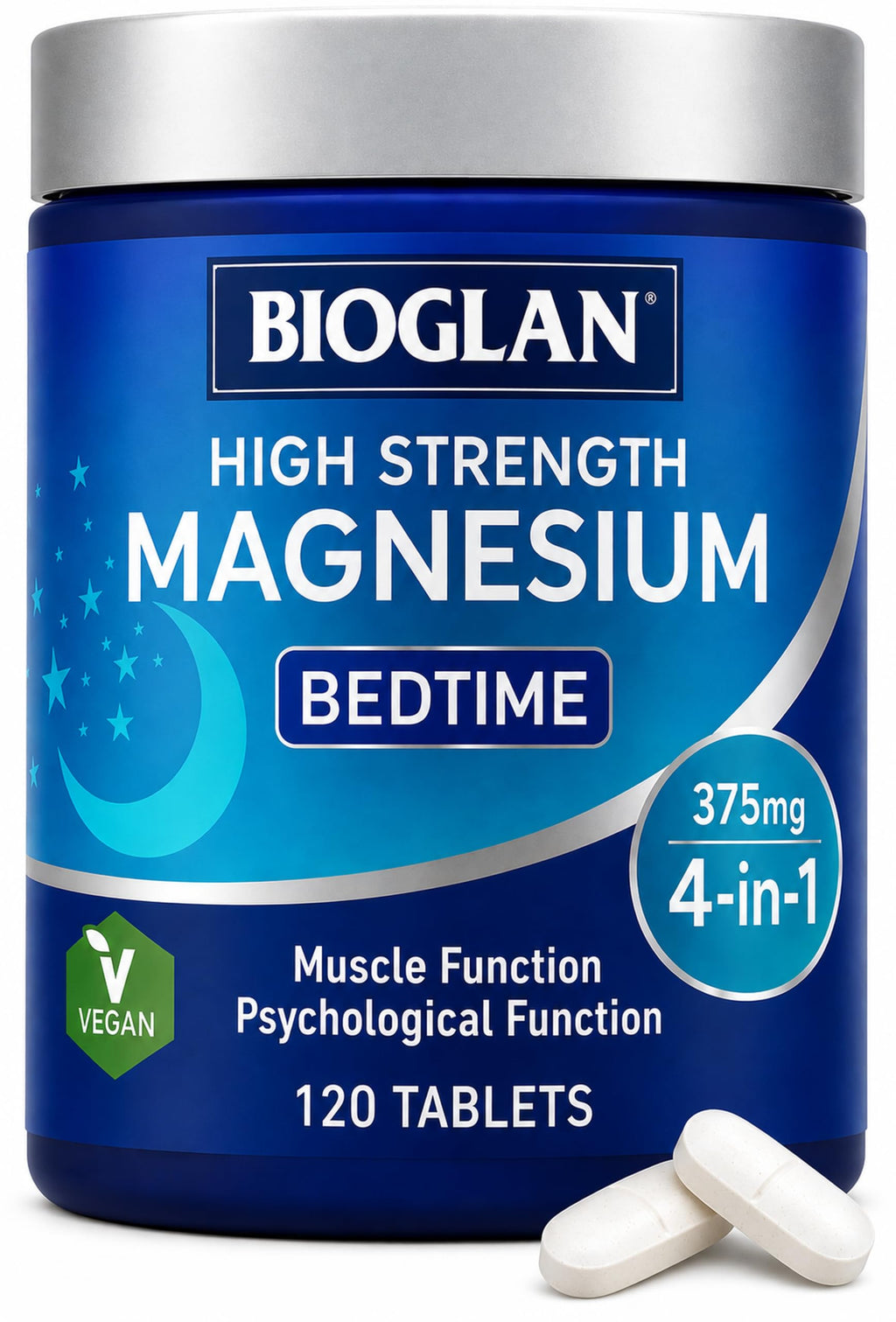 Bioglan Active Magnesium Tablets for Muscle Function - 120 Tablets