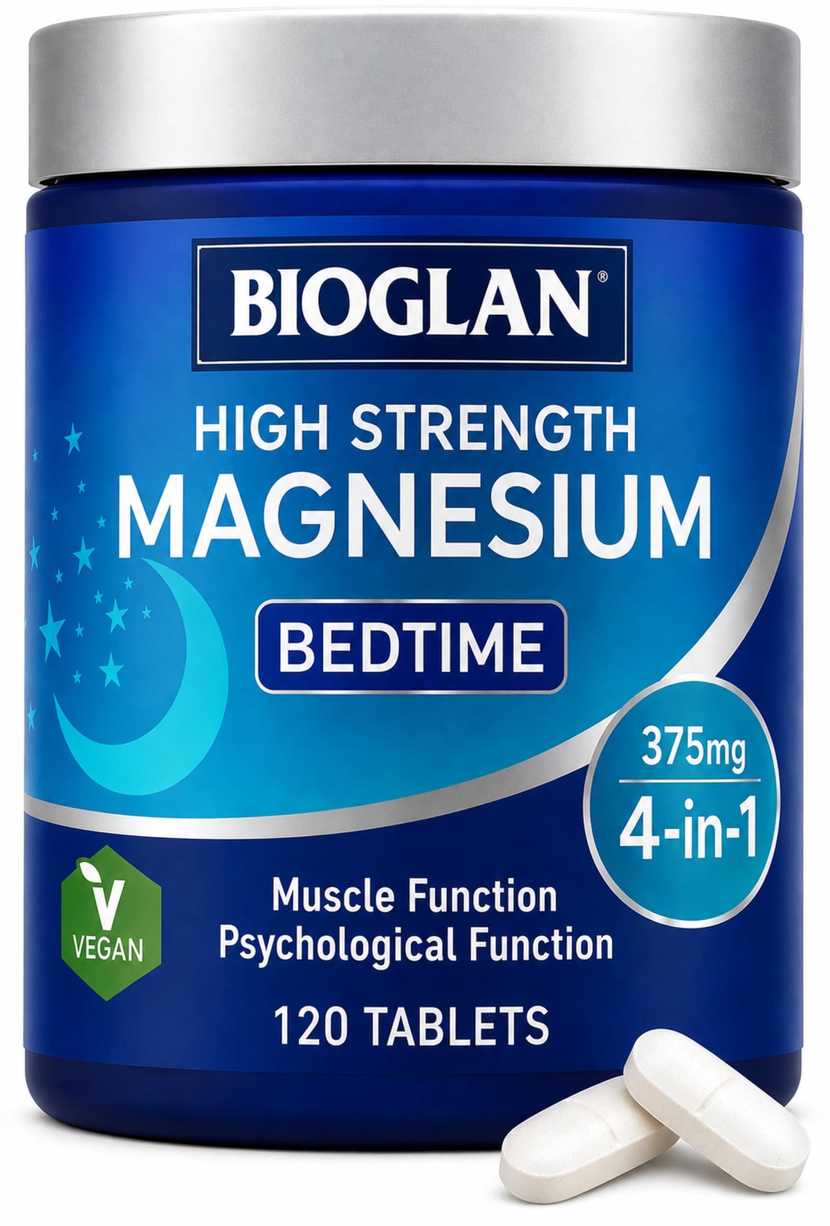 Bioglan Active Magnesium Tablets for Muscle Function - 120 Tablets