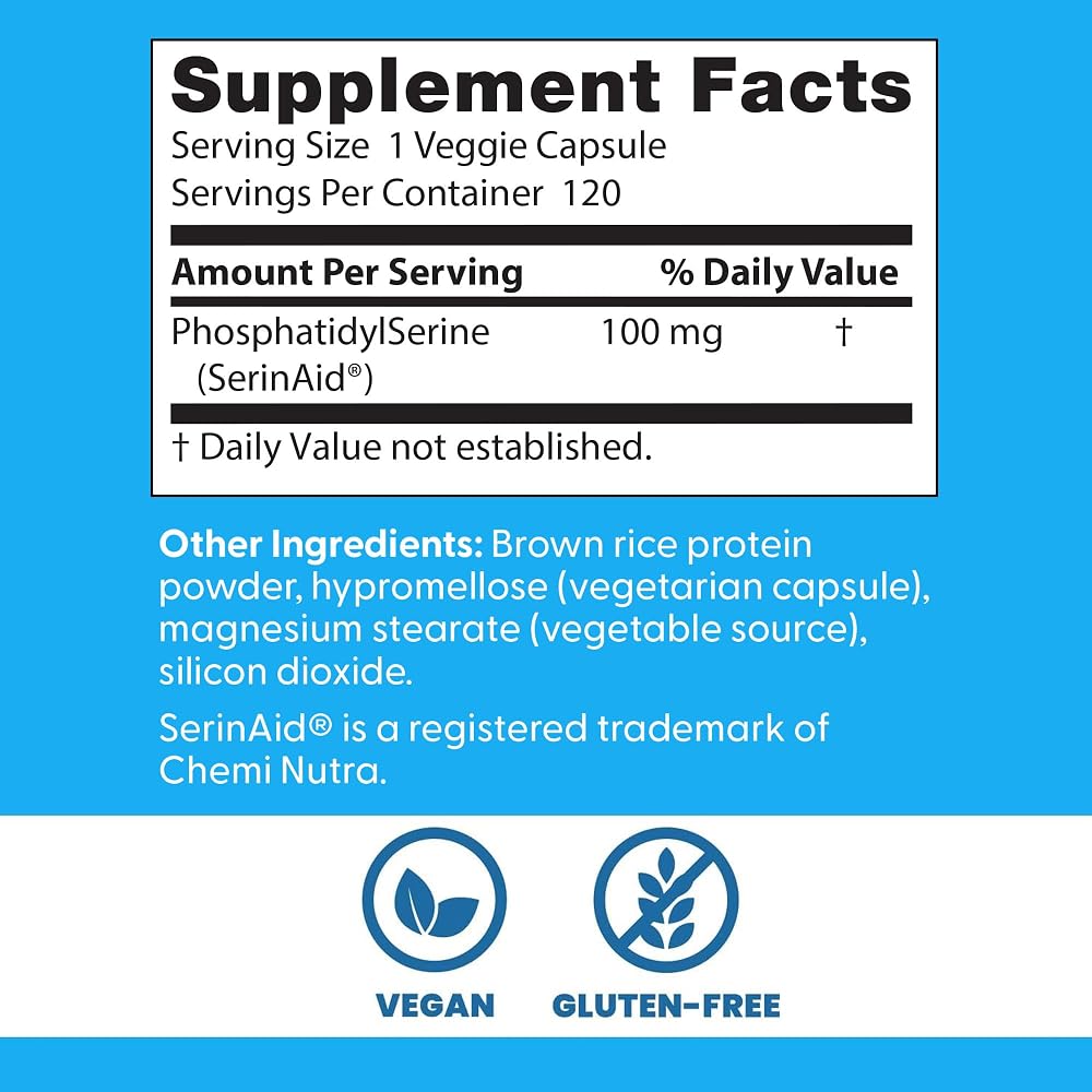 Doctor's BEST Phosphatidylserine 100 mg - 120 Vegetarian Capsules - image 4