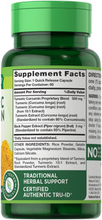 Nature's Truth Turmeric Curcumin Complex Plus Black Pepper - 60 Capsules - image 2
