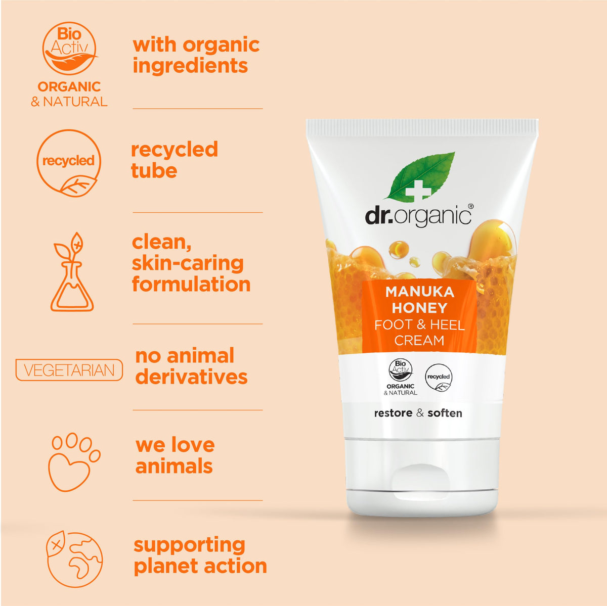 Dr. Organic Manuka Honey Foot Cream - 125 ml - image 3
