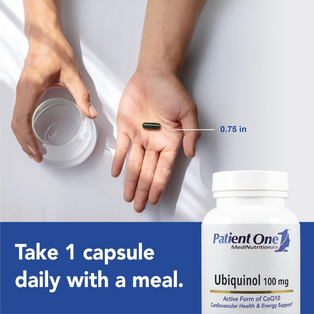 Patient One Ubiquinol 100 mg Active Form CoQ10 - 60 Capsules - image 3