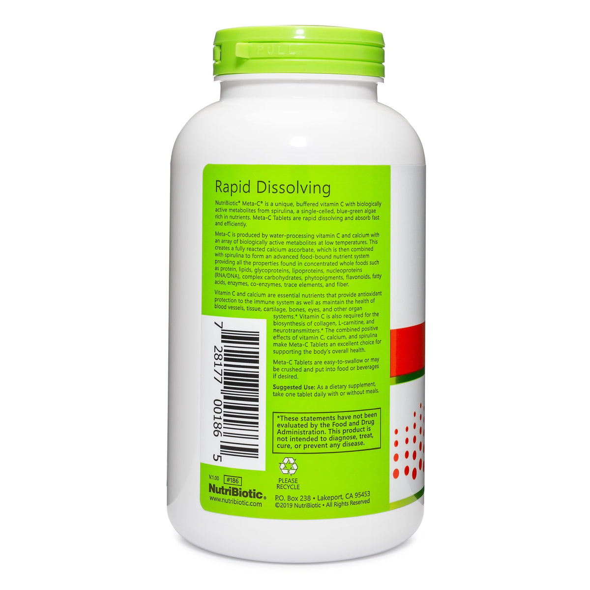 NutriBiotic Meta-C Vitamin C 1000 mg Antioxidant Support - 250 Tablets - image 2
