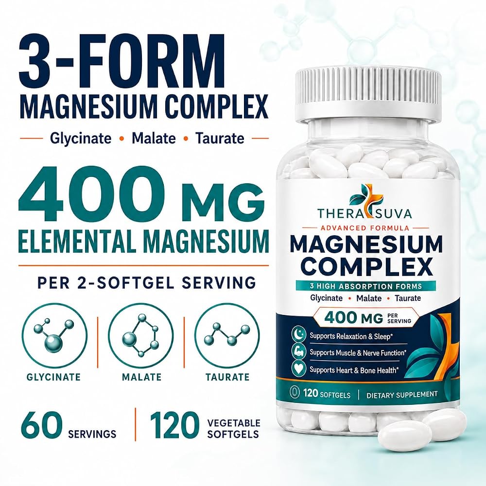 TheraSuva Elemental Magnesium Complex High Absorption - 120 Softgels - image 6