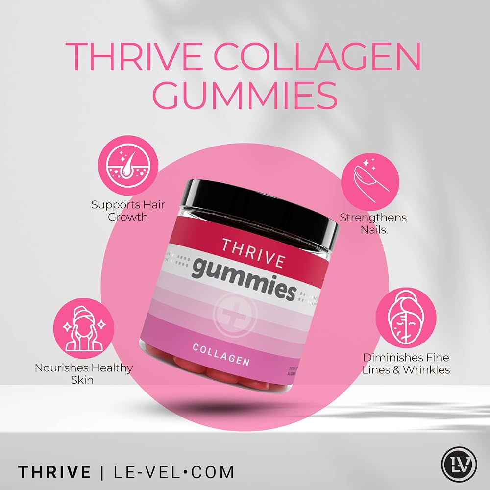 Le-Vel Thrive Collagen Gummies Hair, Skin & Nails Support - 60 Count - image 5