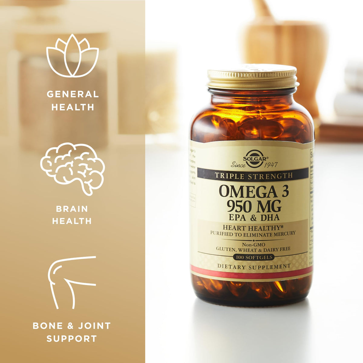 Solgar Triple Strength Omega 3 950 mg - 200 Softgels - image 4