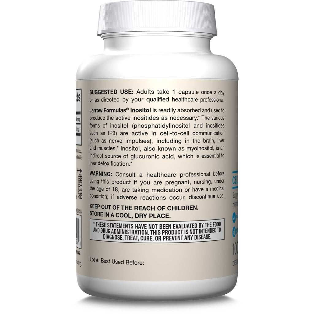 Jarrow Formulas Inositol 750 mg Liver Support - 100 Capsules - image 10