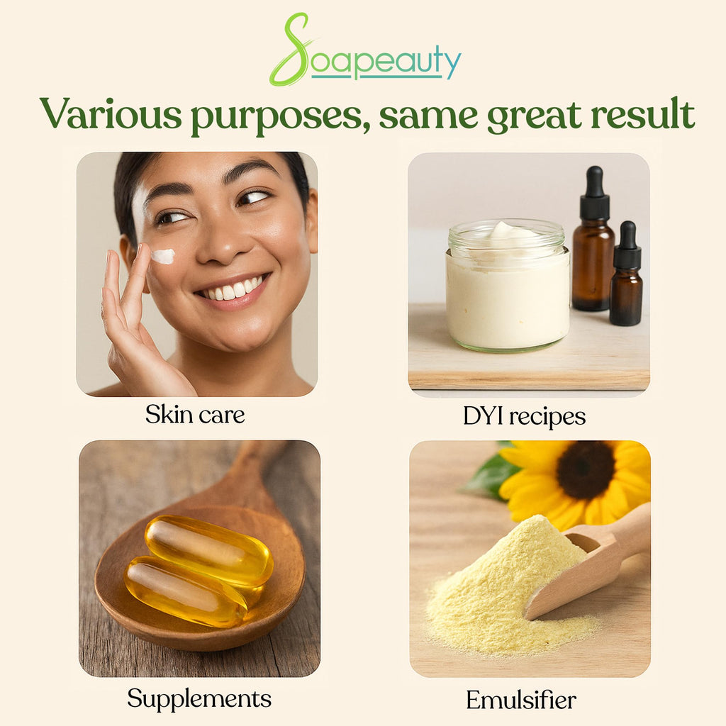 Soapeauty SUNFLOWER LECITHIN USP Grade Unbleached Fluid 100% Pure