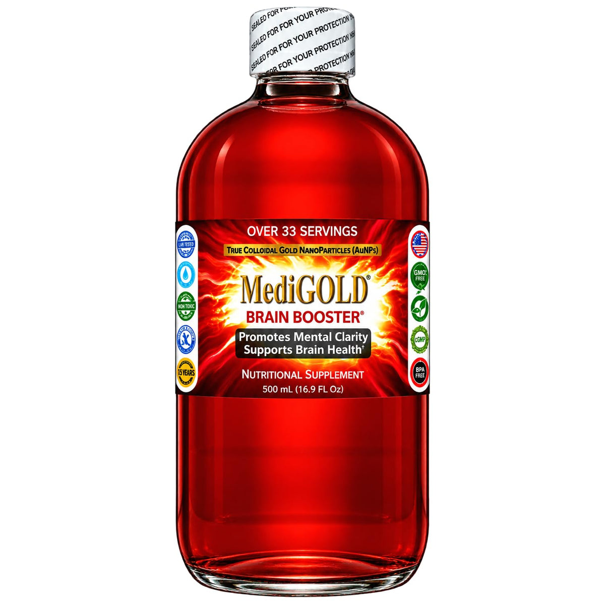MediGOLD True Colloidal Gold AuNP Supplement - 500 mL - image 2